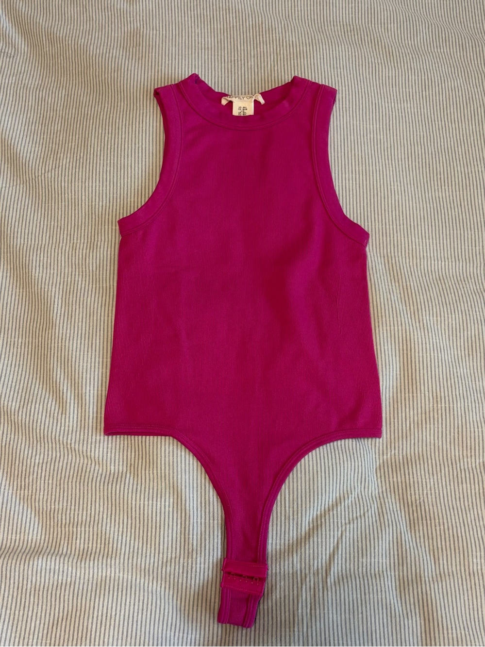 Women’s Sleeveless Magenta Ribbed Bodysuit